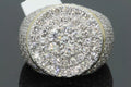 European American 18K Gold Plated Two Tone Men's Ring Full Zircon Micro Pave Finger Ring view 1