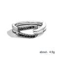 Vintage Hollow Rhinestone Inlaid Women Ring European Fashion Versatile Hand Jewelry view 4