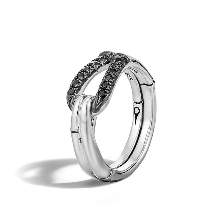 Vintage Hollow Rhinestone Inlaid Women Ring European Fashion Versatile Hand Jewelry