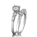 Sparkling Zircon Couple Rings For Women European American Proposal Engagement Jewelry Gift view 6