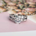 Sparkling Zircon Couple Rings For Women European American Proposal Engagement Jewelry Gift view 2