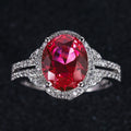 European Style Purple Cubic Zirconia Women's Engagement Ring, Fashion Proposal Jewelry view 4