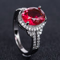 European Style Purple Cubic Zirconia Women's Engagement Ring, Fashion Proposal Jewelry view 1
