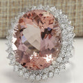 Luxury Oversized Oval Gemstone Ring For Women, Silver Plated Copper Micro Pave Zircon Finger Jewelry view 2