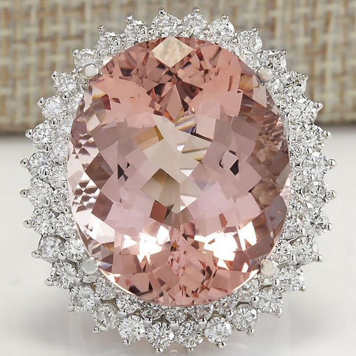 Luxury Oversized Oval Gemstone Ring For Women, Silver Plated Copper Micro Pave Zircon Finger Jewelry
