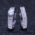 Luxury Full Zircon Square Copper Couple Rings For Women High End Wedding Band Jewelry view 2