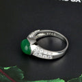 Vintage Emerald Gemstone Ring For Women Micro Pave Zircon Copper Jewelry view 3