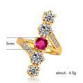 Baroque Court Style Women's Ring, Gold Plated Copper Micro Pave Zircon Fashion Jewelry view 5