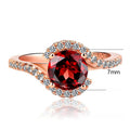 Rose Gold Plated Copper Women's Engagement Ring With Micro Pave Zircon Fashion Jewelry view 5