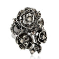 Vintage Hollow Relief Rose Flower Ring Anniversary Celebration Women's Finger Ring Accessory view 1