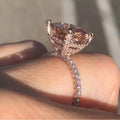 Luxury Oversized Square Sparkling Zircon Full Pave Ring For Women Statement Jewelry view 2