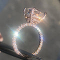 Luxury Oversized Square Sparkling Zircon Full Pave Ring For Women Statement Jewelry view 3