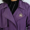Korean Full Rhinestone Maple Leaf Brooch, Unisex Sweater Coat Pin Fashion Accessory view 4