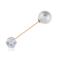 Korean Geometric Brooch, Rhinestone Round Triangle Bar Pearl Accessory For Men And Women view 4