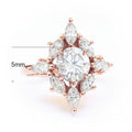 Rose Gold Micro Pave Zircon Women's Engagement Proposal Ring Fashion Jewelry Accessory view 4