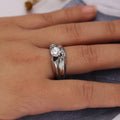 Creative Heart Shape Simulated Diamond Ring For Women, European Couple Engagement Jewelry view 5