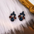 Vintage Luxury Geometric Teardrop Rhinestone Crystal Alloy Stud Earrings For Women Party Earrings view 2