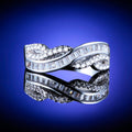 Simple Fresh Style Pave Zircon Ring For Women, Creative Fashion Temperament Finger Jewelry view 2