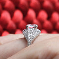 Hollow Openwork Rhinestone Ring For Women, Trendy Versatile Fashion Finger Jewelry view 2