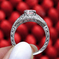 Hollow Openwork Rhinestone Ring For Women, Trendy Versatile Fashion Finger Jewelry view 3