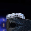 European Style Double Row Pave Zircon Ring For Women, Simple Diamond Accent Finger Jewelry view 4