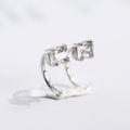 Simple Geometric Square Zircon Stud Earrings For Women, Korean Style Ear Cuff Jewelry view 4