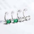 Simple Geometric Square Zircon Stud Earrings For Women, Korean Style Ear Cuff Jewelry view 1