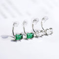 Simple Geometric Square Zircon Stud Earrings For Women, Korean Style Ear Cuff Jewelry view 2