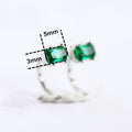 Simple Geometric Square Zircon Stud Earrings For Women, Korean Style Ear Cuff Jewelry view 5