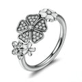 Vintage Ethnic Style Flower Ring With Sparkling Rhinestone Bouquet Floral Design For view 1