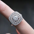 Creative Hollow Floral Shape Ring Fashion Christmas Gift Hand Jewelry For Women view 1