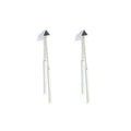 Elegant Korean Style Geometric Star Triangle Alloy Chain Tassel Long Drop Convertible Stud Earrings view 3