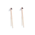 Elegant Korean Style Geometric Star Triangle Alloy Chain Tassel Long Drop Convertible Stud Earrings view 4
