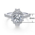 Imitation Round Cubic Zirconia Women's Ring, European American Fashion Engagement Jewelry view 5