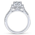 Imitation Round Cubic Zirconia Women's Ring, European American Fashion Engagement Jewelry view 4