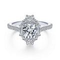 Imitation Round Cubic Zirconia Women's Ring, European American Fashion Engagement Jewelry view 2