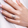 Fashion Luxury Zircon Curved Ring For Women, Engagement Wedding Finger Ring Jewelry view 4