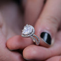 Luxury Teardrop Women Ring With Full Micro Pave Cubic Zirconia, Creative Statement Jewelry view 3