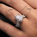 Luxury Teardrop Women Ring With Full Micro Pave Cubic Zirconia, Creative Statement Jewelry view 5