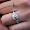 Classic Four Prong Round Cubic Zirconia Engagement Ring, Fashion Women's Hand Jewelry Accessory view 5