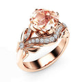 European American Bowknot Women's Ring Copper Rose Gold Plated Zircon Finger Ring view 2