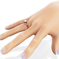 European American Bowknot Women's Ring Copper Rose Gold Plated Zircon Finger Ring view 4