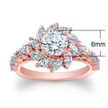 Creative Sunflower Zircon Ring For Women, European American Fashion Party Jewelry view 5