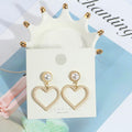 Elegant Korean Style Pearl Stud Rhinestone Geometric Heart Star Teardrop Alloy Drop Dangle Earrings view 3