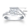 New European American Copper Jewelry Simple Square Zircon Ring Fashion Women's Finger Ring view 5