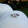 New European American Copper Jewelry Simple Square Zircon Ring Fashion Women's Finger Ring view 3