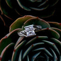 New European American Copper Jewelry Simple Square Zircon Ring Fashion Women's Finger Ring view 1