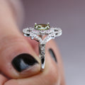 Luxury Hollow Floral Copper Women's Ring Full Paved Cubic Zirconia Bridal Jewelry view 4