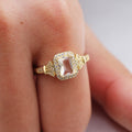 Fashion Square Zircon Micro Pave Ring For Women, Engagement Proposal Valentine Gift Finger Jewelry view 3