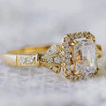 Fashion Square Zircon Micro Pave Ring For Women, Engagement Proposal Valentine Gift Finger Jewelry view 1